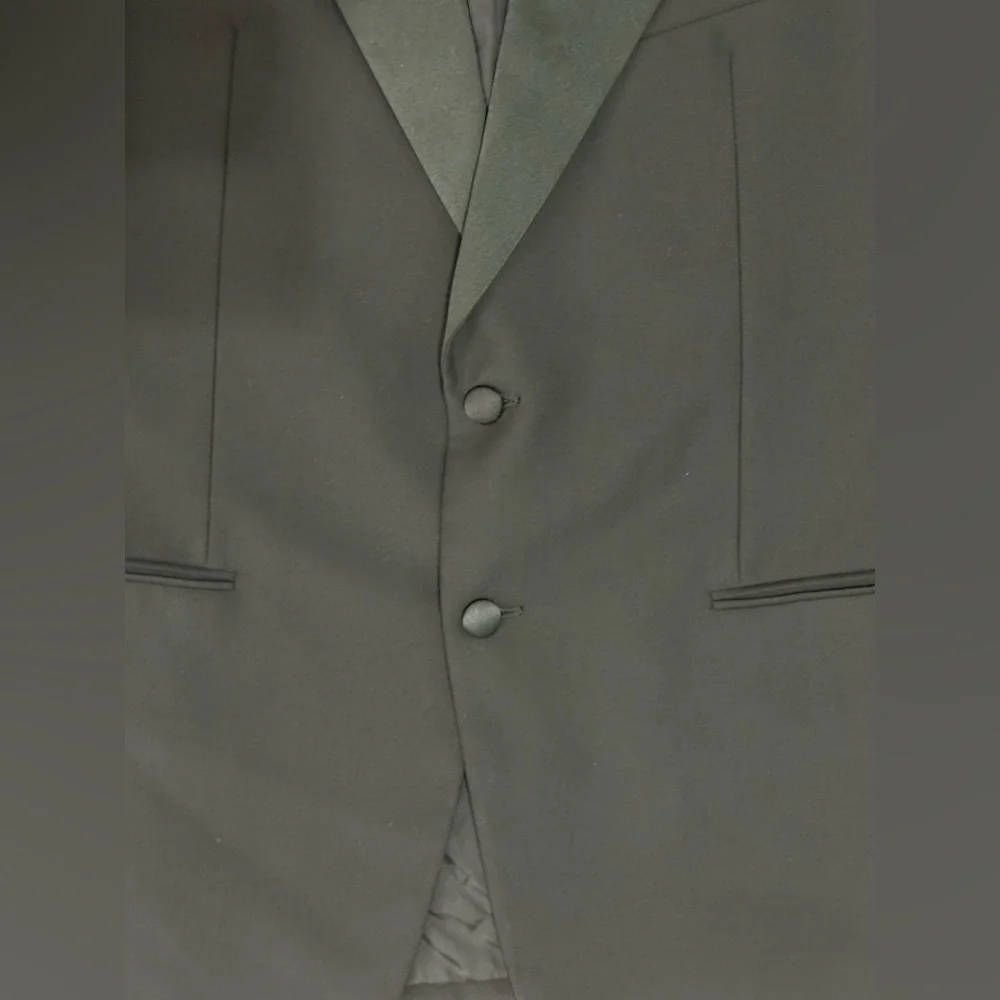 NEW VALENTINO Italy Black 2 Button 100% wool dinner tuxedo jacket Size 42 $4850 - Picture 3 of 12